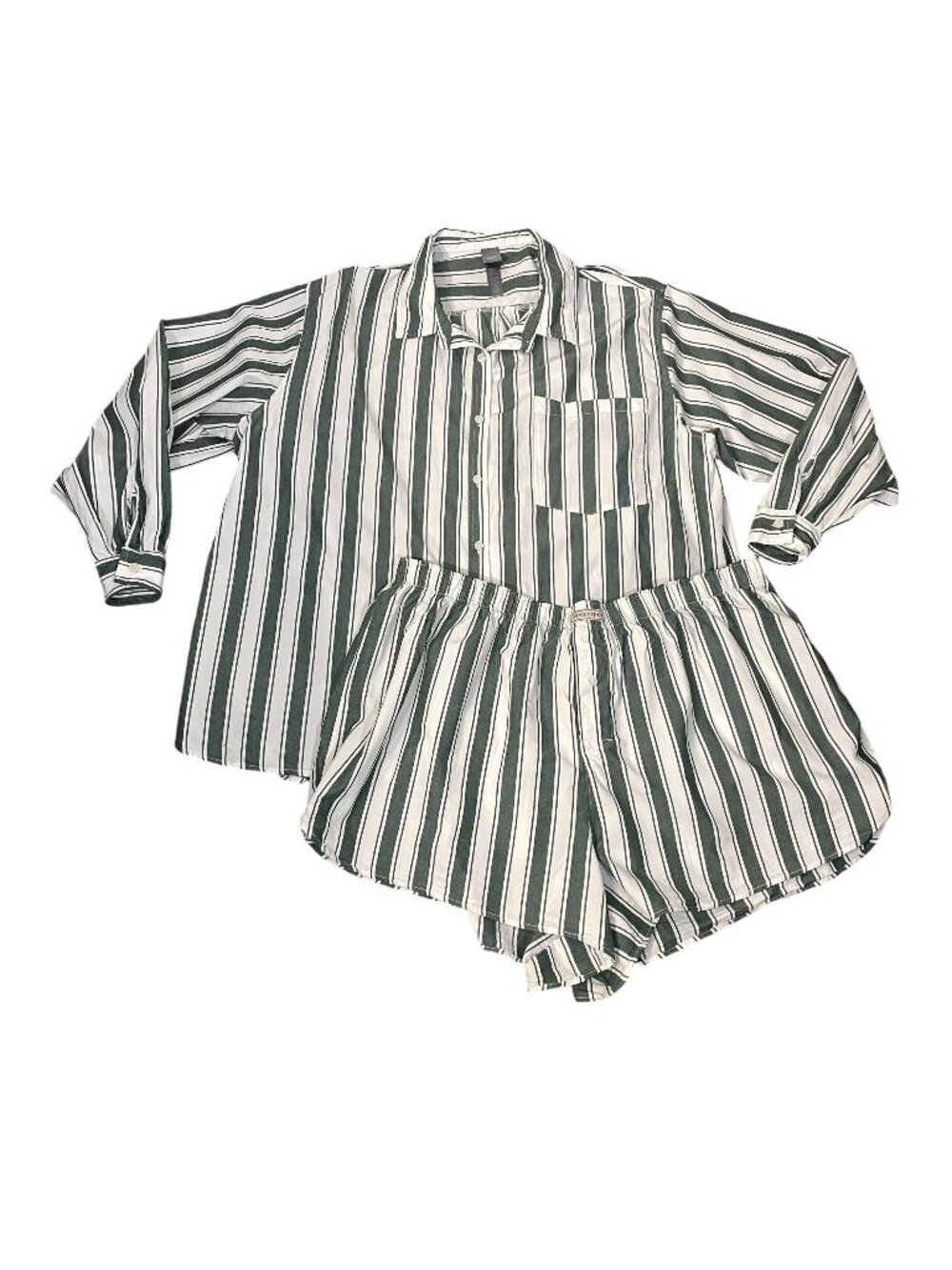Savage X Fenty Kickback Casuals Sleep Boxerette Set Women 3x Green White